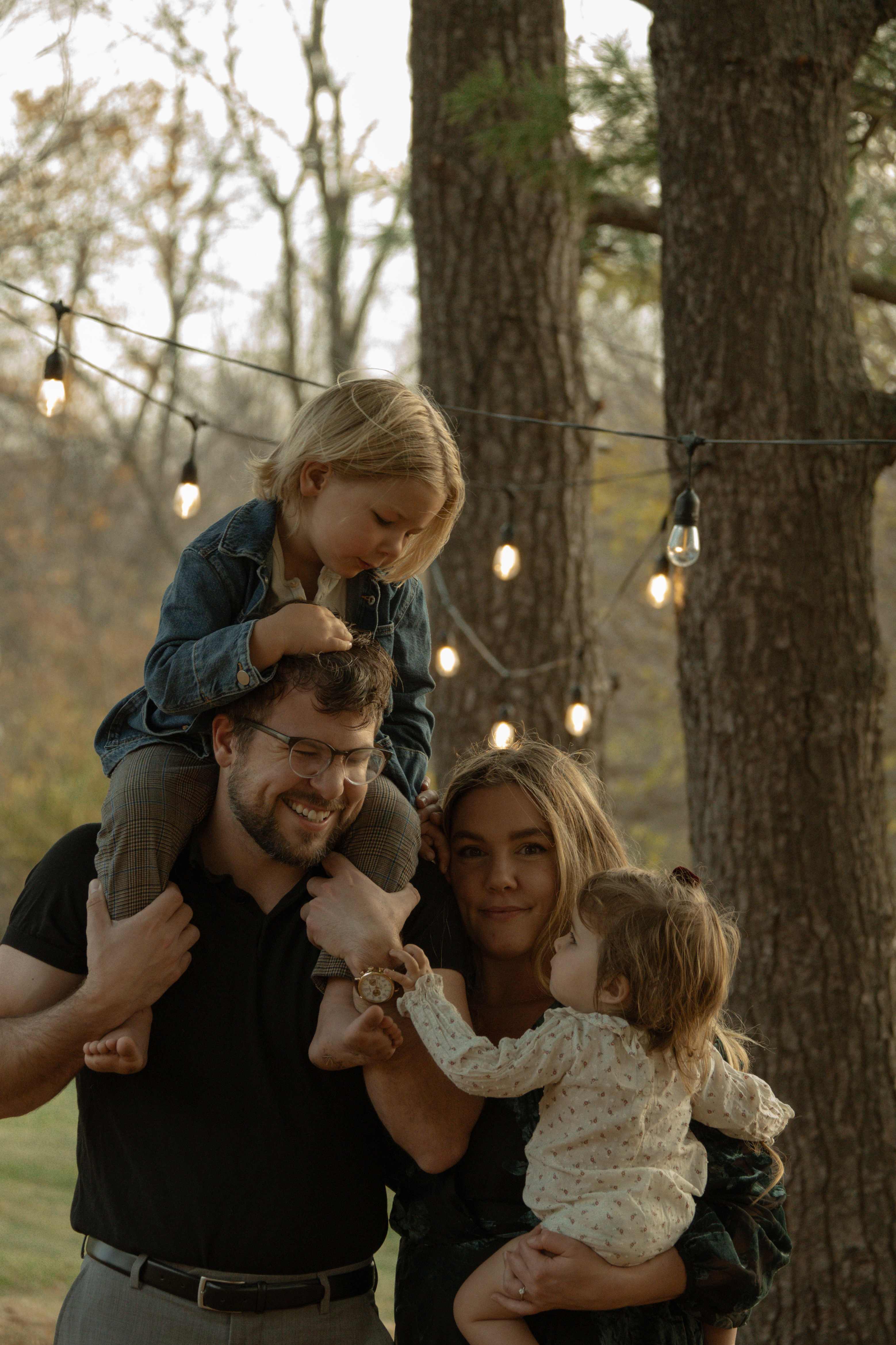 Isaiah Grant, founder of Maestro Media, with his family outdoors